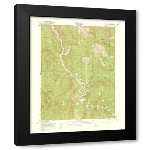 Tactah Creek California Quad - USGS 1961 Black Modern Wood Framed Art Print with Double Matting by USGS