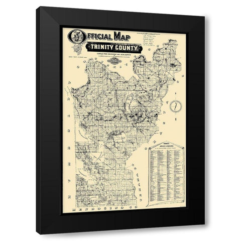 Trinity California - Lowden 1894 Black Modern Wood Framed Art Print by Lowden