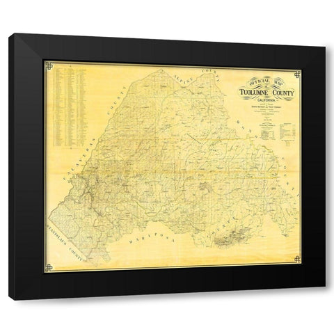 Tuolumne California Landowner - Segerstrom 1907 Black Modern Wood Framed Art Print by Segerstrom