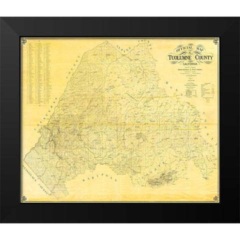 Tuolumne California Landowner - Segerstrom 1907 Black Modern Wood Framed Art Print by Segerstrom