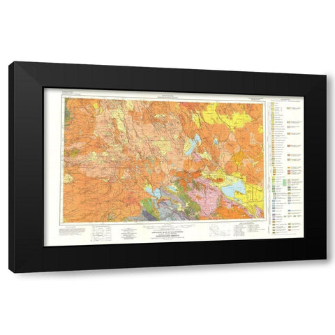 Westwood Sheet - Lydon 1960 Black Modern Wood Framed Art Print with Double Matting by Lydon