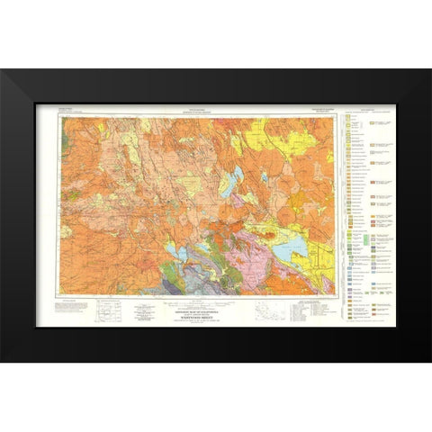 Westwood Sheet - Lydon 1960 Black Modern Wood Framed Art Print by Lydon