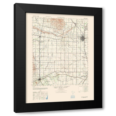 Woodland Sheet - US Army 1942 Black Modern Wood Framed Art Print by US Army