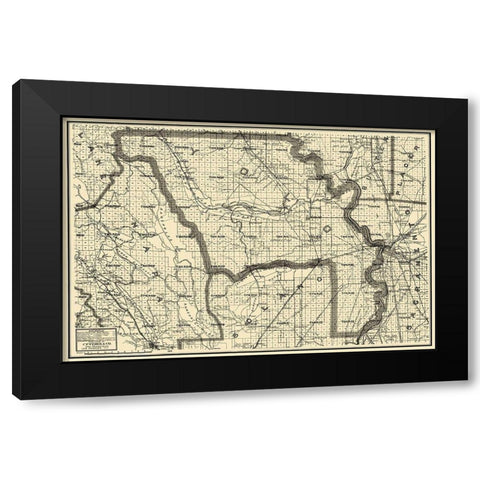 Yolo California - Weber 1914 Black Modern Wood Framed Art Print with Double Matting by Weber