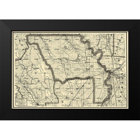 Yolo California - Weber 1914 Black Modern Wood Framed Art Print by Weber