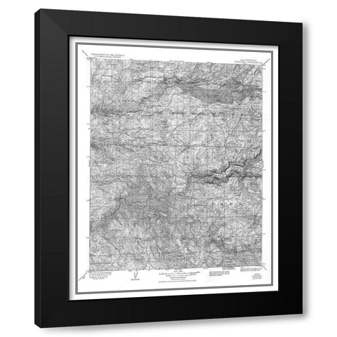 Yosemite California Quad - USGS 1909 Black Modern Wood Framed Art Print by USGS