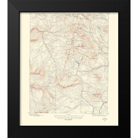 Anthracite Colorado Sheet - USGS 1956 Black Modern Wood Framed Art Print by USGS