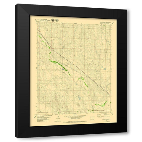 Barron Creek Colorado Quad - USGS 1979- 23 x 29.66 Black Modern Wood Framed Art Print by USGS