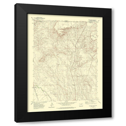 Carr East Colorado Quad - USGS 1972 Black Modern Wood Framed Art Print by USGS
