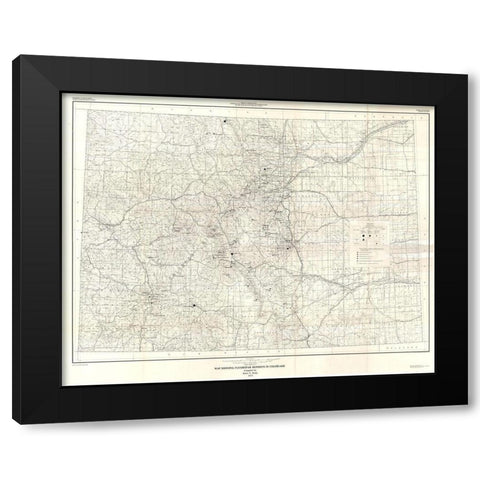 Fluorspar Deposits in Colorado - Brady 1975 Black Modern Wood Framed Art Print by Brady