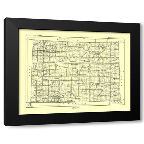 Colorado - Hoen 1896 Black Modern Wood Framed Art Print by Hoen