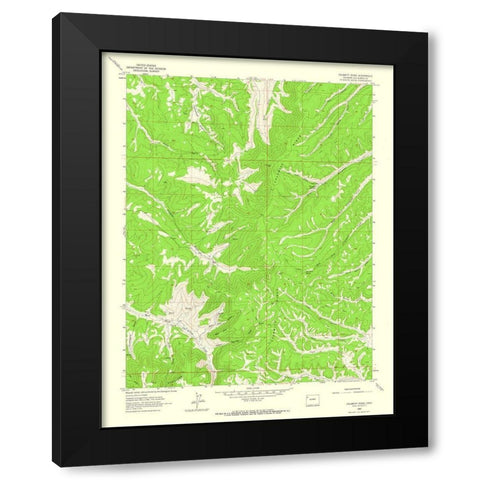 Calamity Ridge Colorado Quad - USGS 1962 Black Modern Wood Framed Art Print with Double Matting by USGS