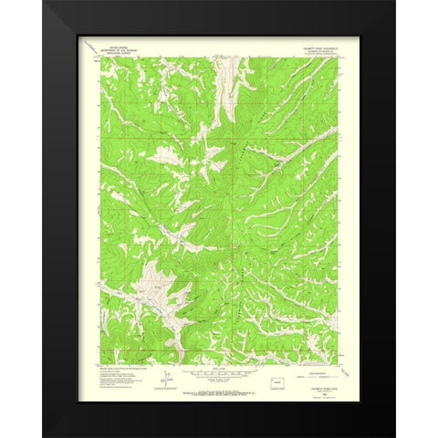 Calamity Ridge Colorado Quad - USGS 1962 Black Modern Wood Framed Art Print by USGS