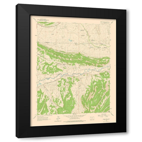 Divide Creek Colorado Quad - USGS 1962 Black Modern Wood Framed Art Print by USGS