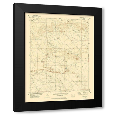 Dipper Spring Colorado Quad - USGS 1977 Black Modern Wood Framed Art Print by USGS
