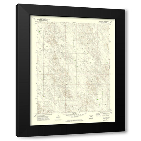 Eckley NW Colorado Quad - USGS 1971 Black Modern Wood Framed Art Print by USGS