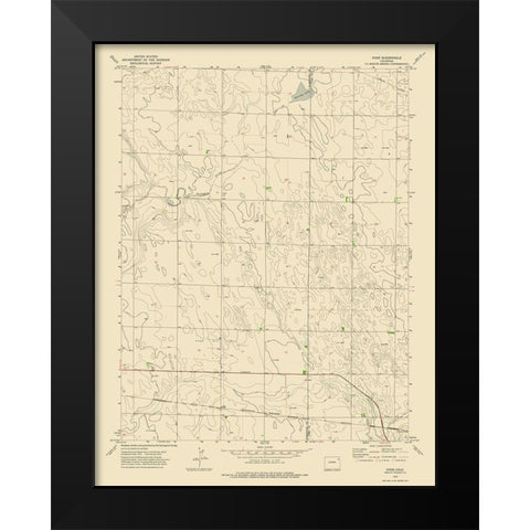 Hyde Colorado Quad - USGS 1972 Black Modern Wood Framed Art Print by USGS