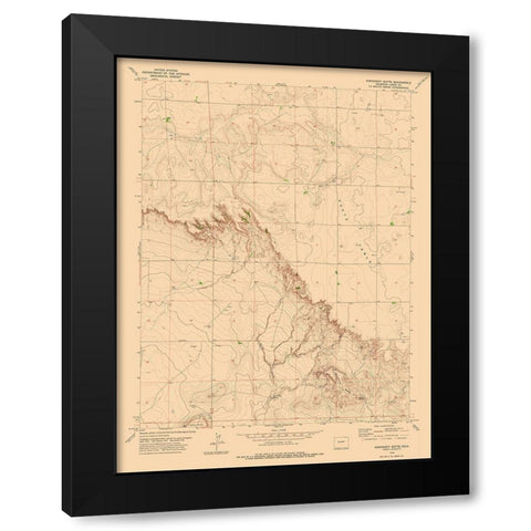 Kirchnavy Butte Colorado Quad - USGS 1978 Black Modern Wood Framed Art Print by USGS