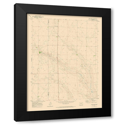 Long Creek Colorado Quad - USGS 1970 Black Modern Wood Framed Art Print by USGS
