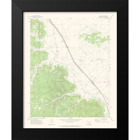 Ludlow Colorado Quad - USGS 1971 Black Modern Wood Framed Art Print by USGS