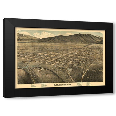 Leadville Colorado - Koch 1879 Black Modern Wood Framed Art Print with Double Matting by Koch