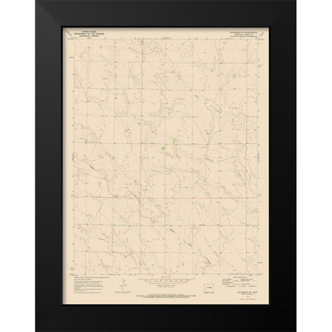 South East Matheson Colorado Quad - USGS 1970 Black Modern Wood Framed Art Print by USGS