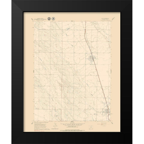 Nunn Colorado Quad - USGS 1960 Black Modern Wood Framed Art Print by USGS