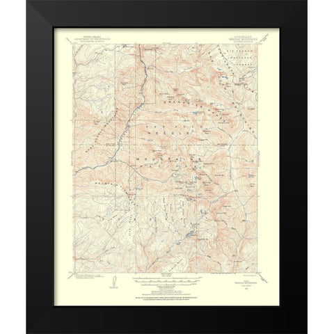 Needle Mountains Colorado Quad - USGS 1955 Black Modern Wood Framed Art Print by USGS