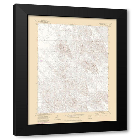 Old Baldy Colorado Quad - USGS 1971 Black Modern Wood Framed Art Print by USGS