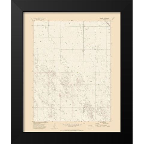 Otis SE Colorado Quad - USGS 1972 Black Modern Wood Framed Art Print by USGS