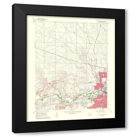 Pueblo Northwest Colorado Quad - USGS 1962 Black Modern Wood Framed Art Print by USGS