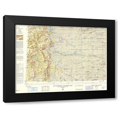 Sangre De Cristo Mountains Colorado Sheet Black Modern Wood Framed Art Print with Double Matting by USAF