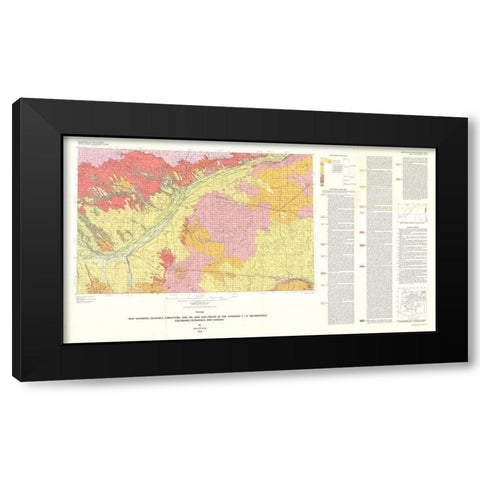 Sterling Quad Colorado Nebraska Kansas Black Modern Wood Framed Art Print by Scott