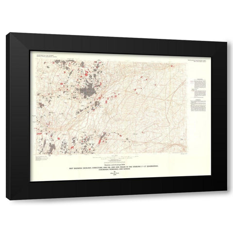 Sterling Quad of Structure Oil Gas Fields Black Modern Wood Framed Art Print by Scott