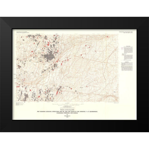 Sterling Quad of Structure Oil Gas Fields Black Modern Wood Framed Art Print by Scott