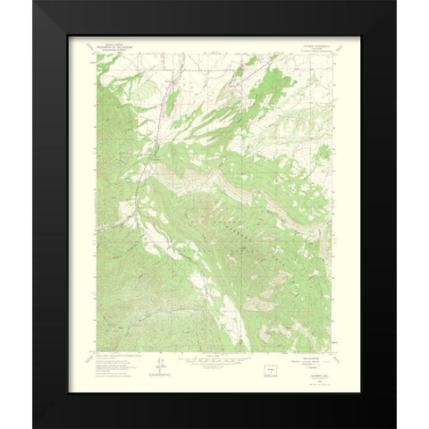 Wetmore Colorado Quad - USGS 1965 Black Modern Wood Framed Art Print by USGS