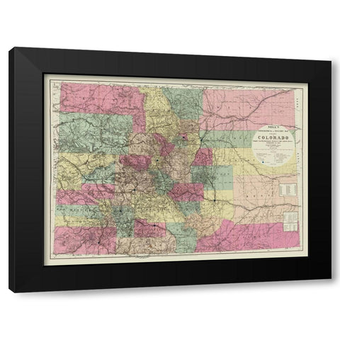Colorado - Nell 1884 Black Modern Wood Framed Art Print by Nell