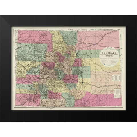 Colorado - Nell 1884 Black Modern Wood Framed Art Print by Nell