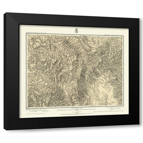 Colorado Central Colorado Sheet - US Army 1879 Black Modern Wood Framed Art Print with Double Matting by US Army