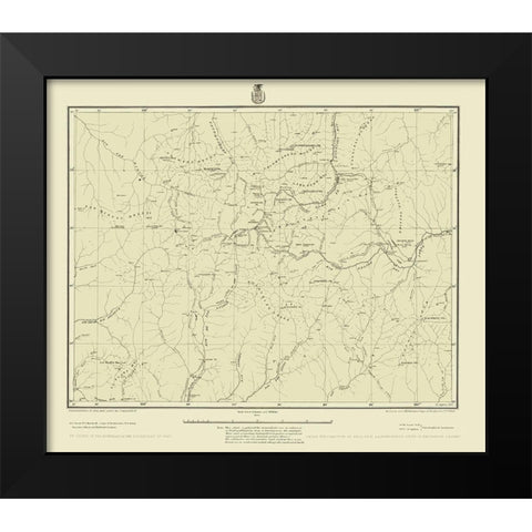 Colorado Southwest Colorado Sheet - US Army 1879 Black Modern Wood Framed Art Print by US Army