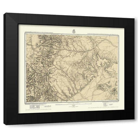 Colorado South New Mexico North Sheet Black Modern Wood Framed Art Print with Double Matting by US Army