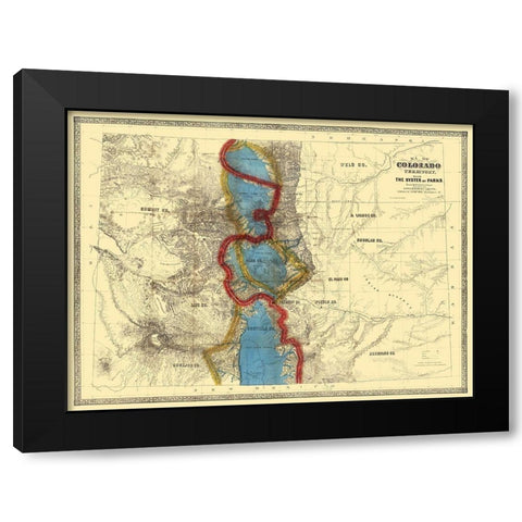 Colorado Parks - Mink 1865 Black Modern Wood Framed Art Print by Mink