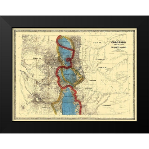 Colorado Parks - Mink 1865 Black Modern Wood Framed Art Print by Mink