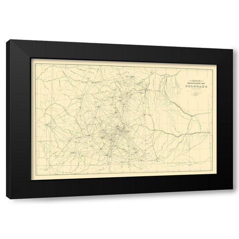 Colorado Triangulation - Gardner 1881 Black Modern Wood Framed Art Print with Double Matting by Gardner
