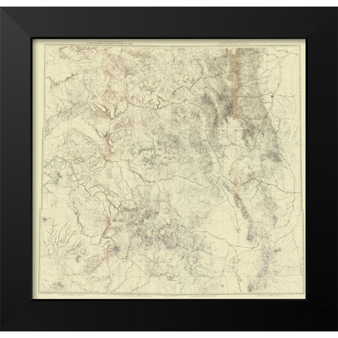 Colorado Utah New Mexico - USGS 1881 Black Modern Wood Framed Art Print by USGS
