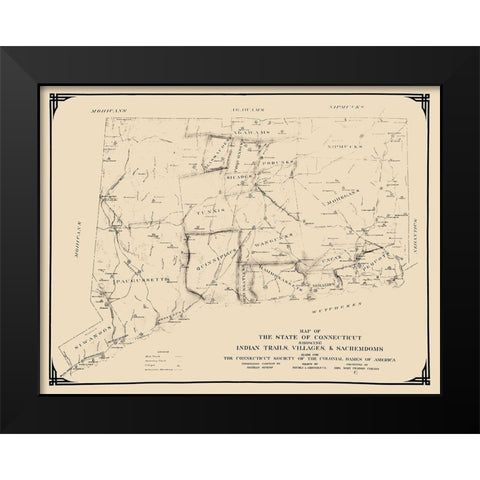 Connecticut - Griswold 1930 Black Modern Wood Framed Art Print by Griswold