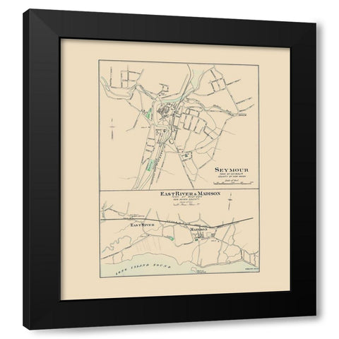 Seymour, East River, Madison Connecticut Black Modern Wood Framed Art Print with Double Matting by Hurd