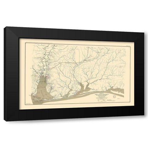 Army of West Mississippi - Alester 1865 Black Modern Wood Framed Art Print by Alester