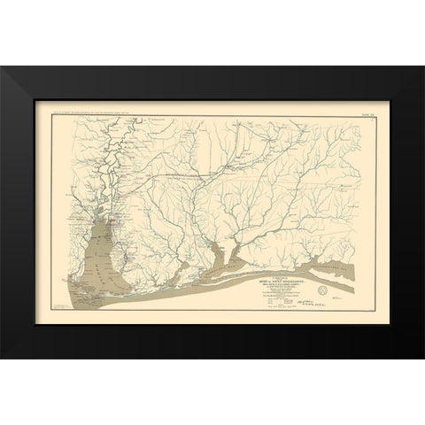 Army of West Mississippi - Alester 1865 Black Modern Wood Framed Art Print by Alester