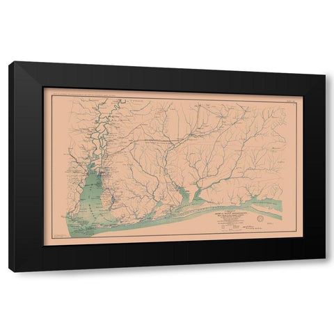 Army West Mississippi Campaign - McGregory 1895 Black Modern Wood Framed Art Print by McGregory